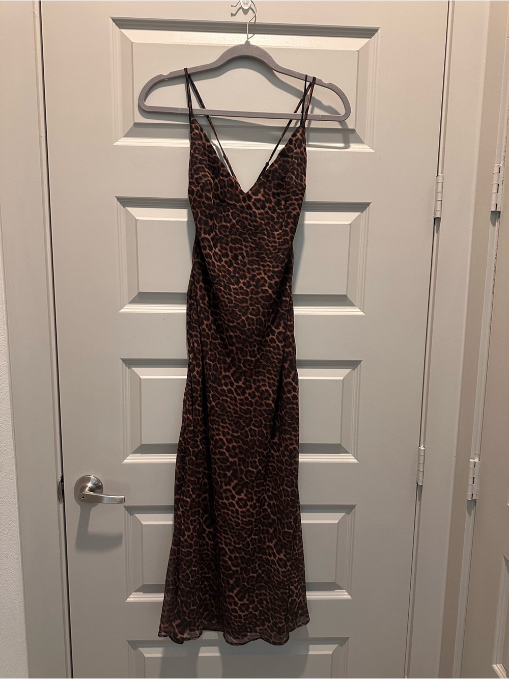 Bardot Leopard Print Slip Dress - Brown